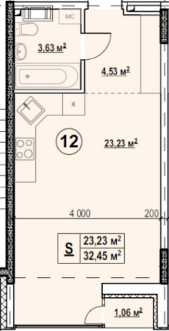 Квартира студія біля метро Київ - зображення 1