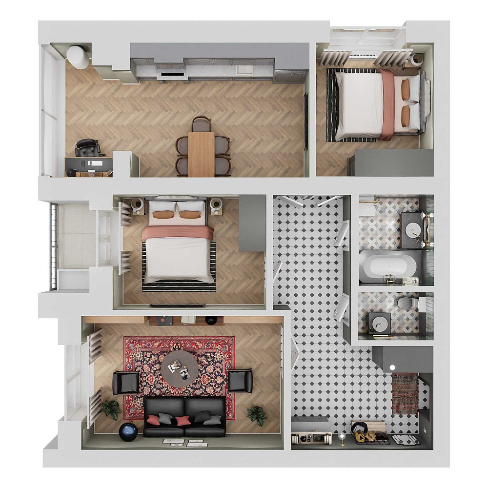 Акційна ціна! 3-кімнатна квартира на виплату до 10 років Нова Будова-2 Каменец-Подольский - изображение 3