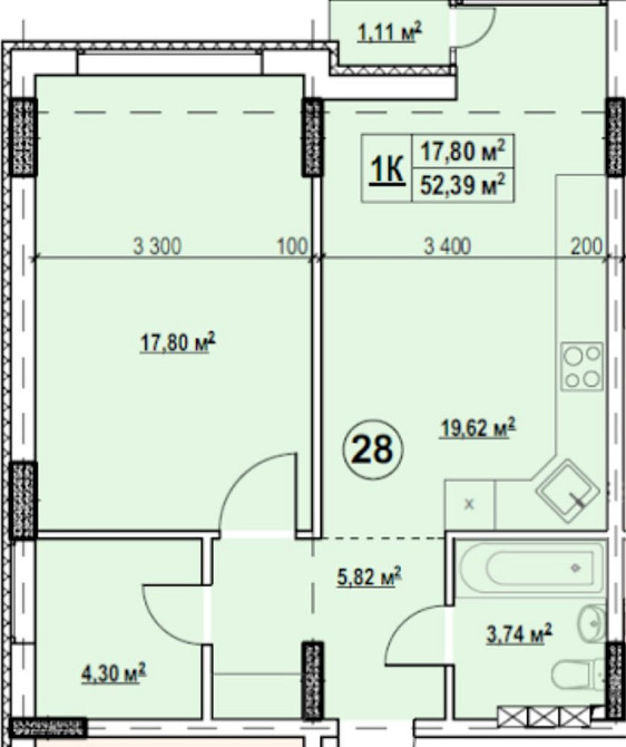Однокімнатна квартира біля метро. Дарницький район. Київ - зображення 2