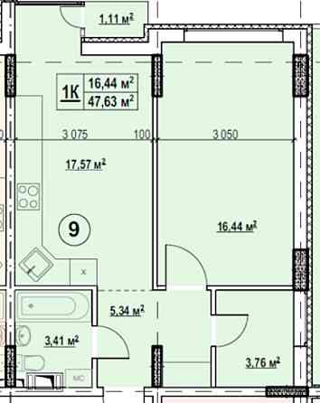 Однокімнатна квартира в Дарницькому районі біля метро Киев