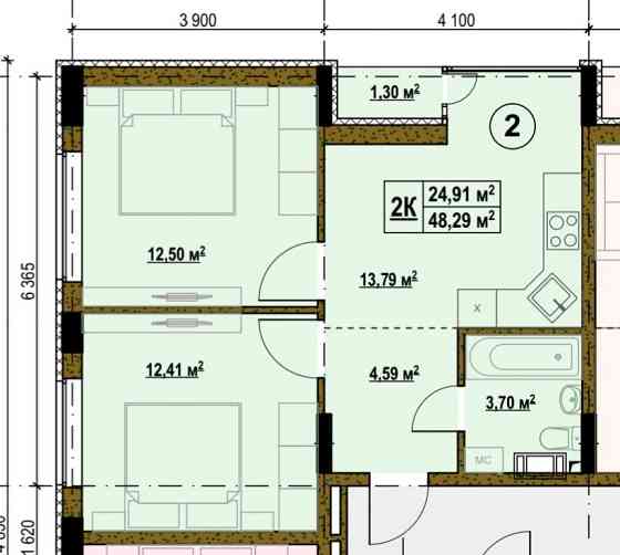 Двокімнатна квартира - прекрасна пропозиція від забудовника! Без % Київ