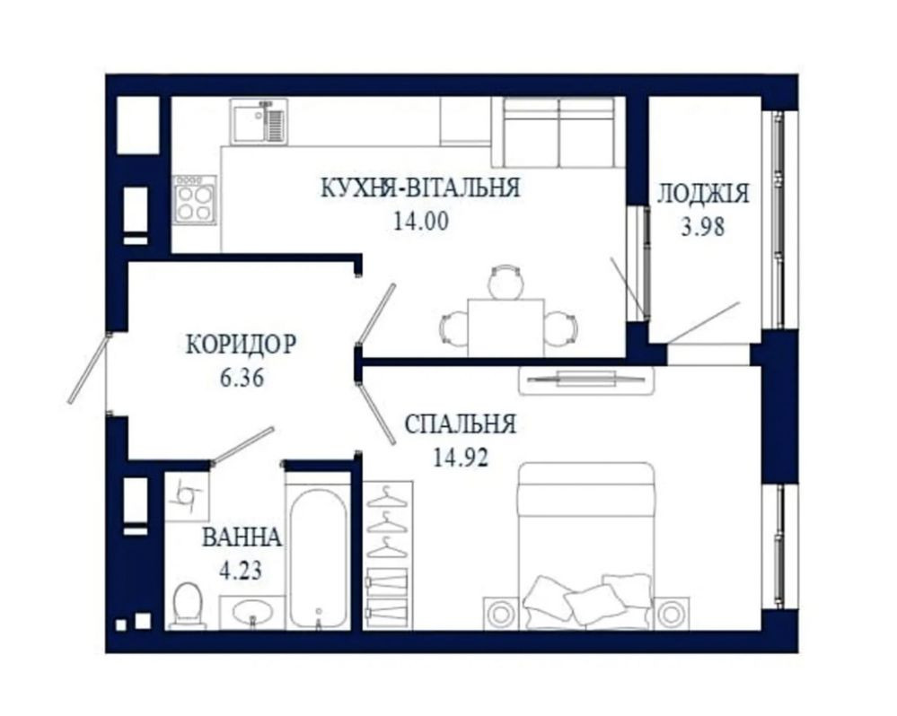 Viking Park однокімнатна квартира у заселеному будинку Львів - зображення 6