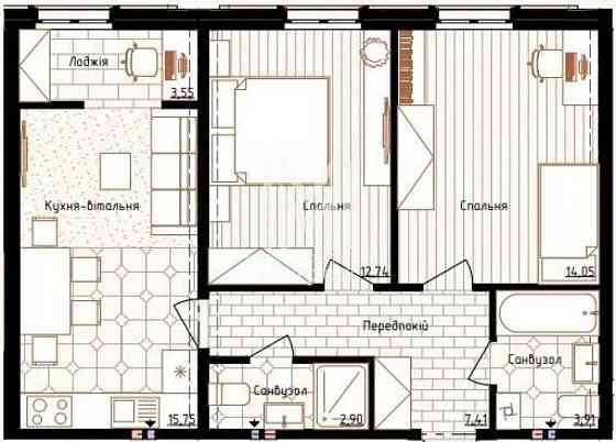 Топ ціна! Двокімнатна квартира 60м2! ЖК Нова Англія Київ