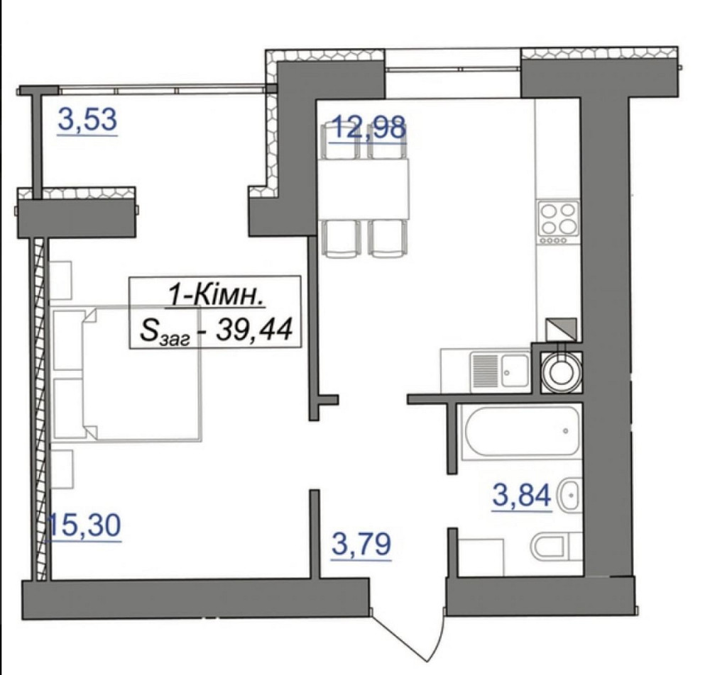 Однокімнатна квартира поруч вул.Симоненка Івано-Франківськ - зображення 2