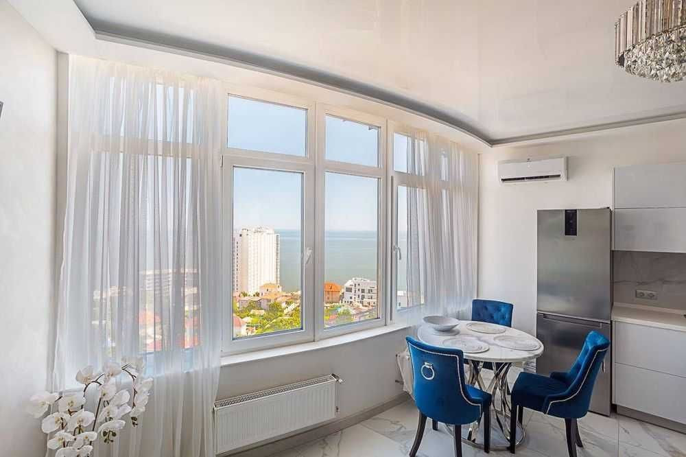 ПАНОРАМА МОРЯ. 1 комн -50 метров. Ремонт. Мебель. Аркадия. ул Каманина Одеса - зображення 6