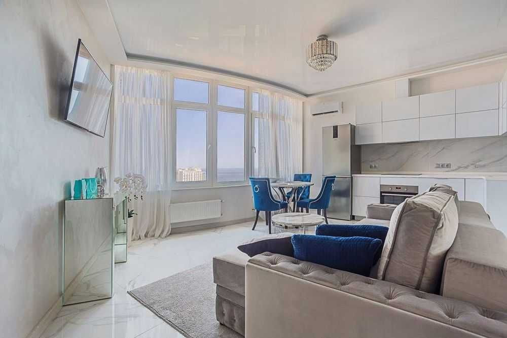 ПАНОРАМА МОРЯ. 1 комн -50 метров. Ремонт. Мебель. Аркадия. ул Каманина Одеса - зображення 5