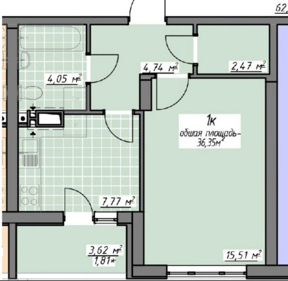 Продам 1-комнатную с ремонтом и мебелью, Одесские традиции, 3 этаж Одесса - изображение 2