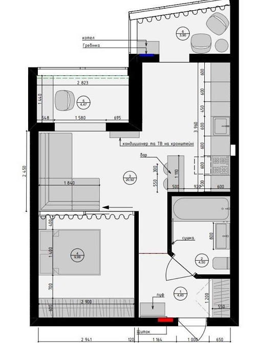 ЖК Лазурный квартира с ремонтом Автономное отопление метро Центр рынок Харків - зображення 6