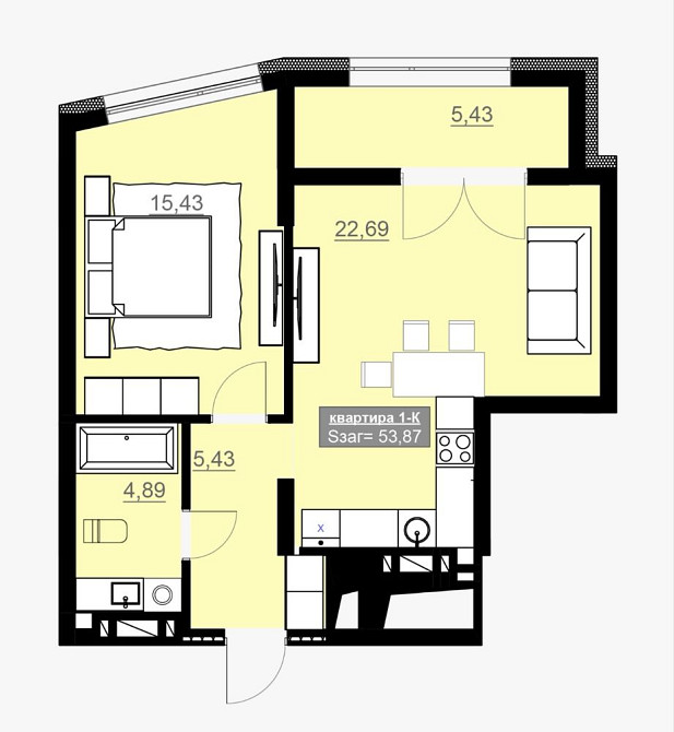 Продаж просторої 1-км кв з функцією 2-км Ивано-Франковск - изображение 4