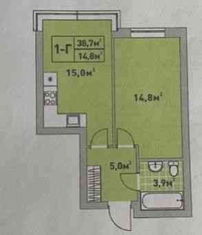 Продам 1-кімнатну квартиру в ЖК Центральний 2 Ирпень