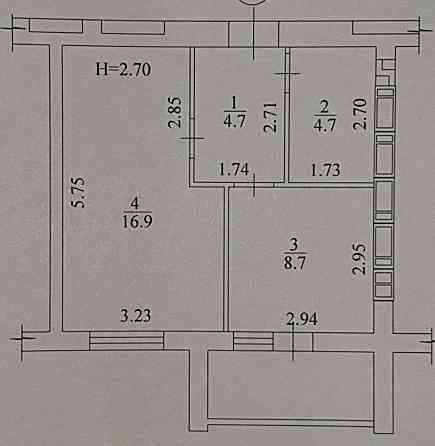 24000$! ЖК Радужный Продам 1 ком квартиру пл 38м2! Частичный Ремонт! A Харків