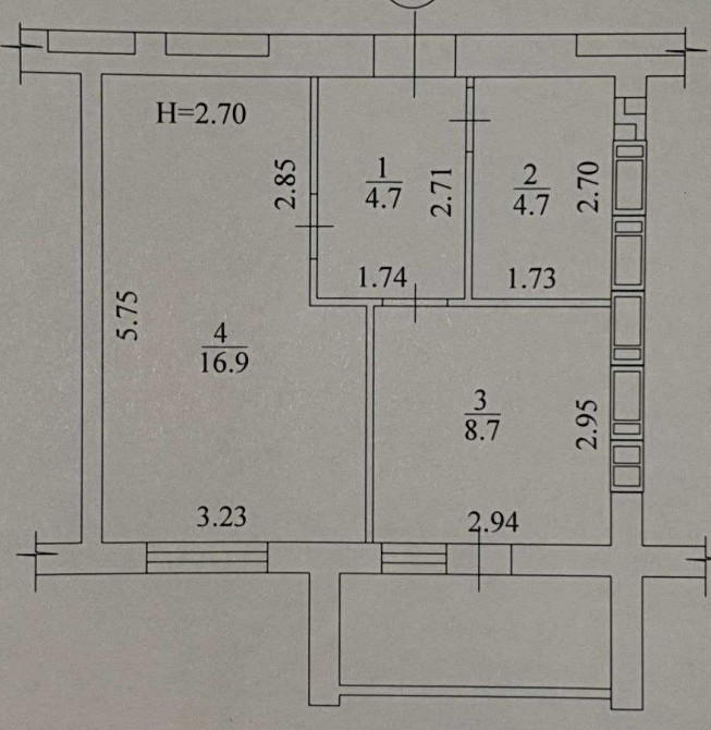 24000$! ЖК Радужный Продам 1 ком квартиру пл 38м2! Частичный Ремонт! A Харків - зображення 2
