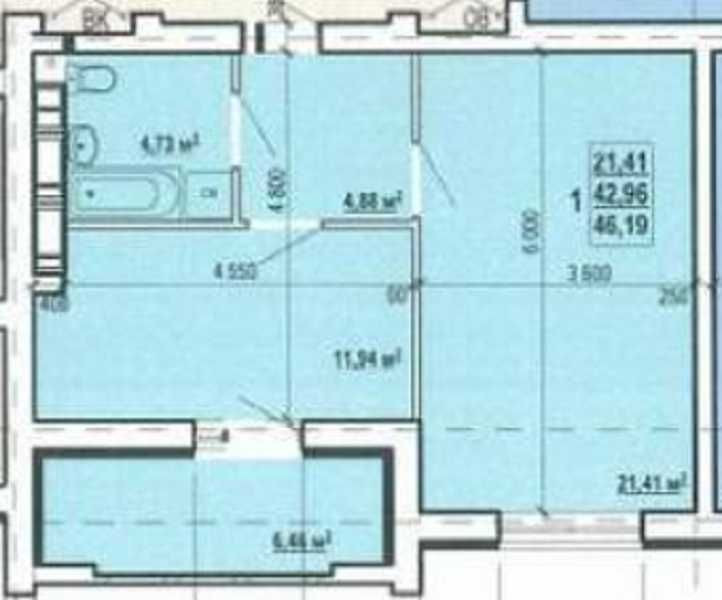 ЖК Пташка Продам 1 кімн. квартиру 46 м2 РА Харків - зображення 2