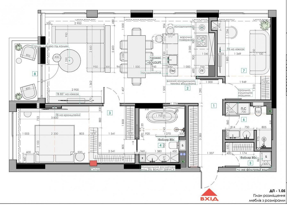 Оренда квартири 106м2 ЖК Тетрис Холл (Tetris Hall, Федорова 2а) Київ - зображення 5