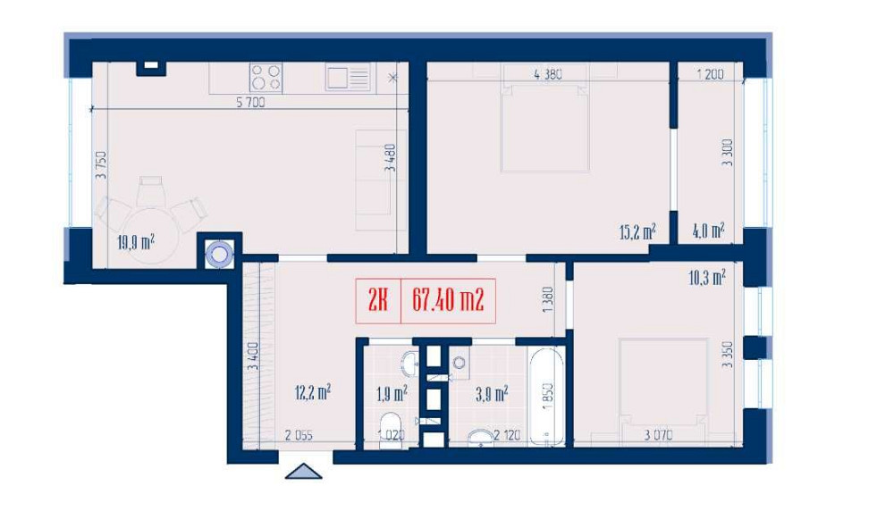 2 х комнатная за исполкомом Измаил - изображение 1