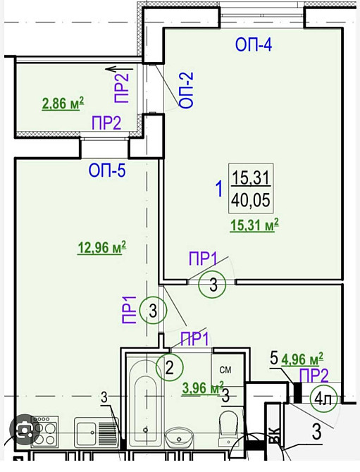 40 м2, ОТОПЛЕНИЕ ЕСТЬ! ЖК Гидропарк Продам 1 комн. квартиру AB Харків - зображення 1