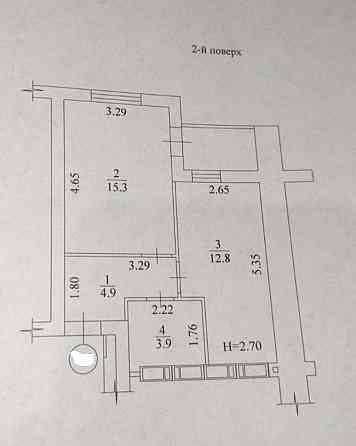 ЖК Гидропарк, Продам 1 ком квартиру пл 39.9м2, этаж 2й! Дом Обжит! A Харків