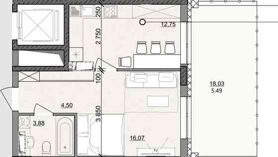 Продам 1-но комнатную квартиру на Сахарова с террасой. Рассрочка 42мес Одесса