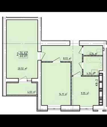 Е  ОСЕЛЯ  Продам 2-комн квартиру 61м2 в Новострое  ЖК ЛЕВАДА   MV Харків