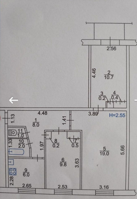 Продам! Недорого! 3ком.квартиру на Ж/м Северный, Самарський район. Дніпро - зображення 8