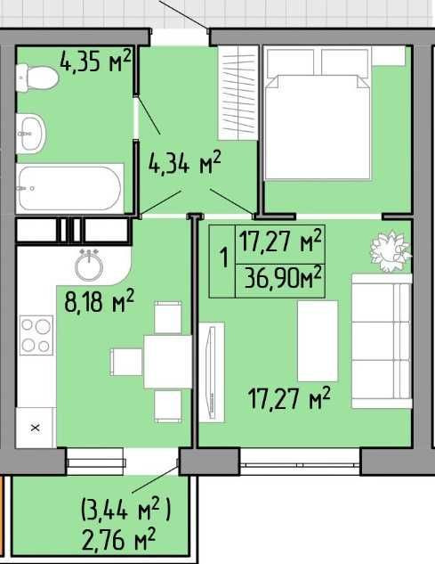 Акварель 3. Пишоновская. 37 м. Срочная продажа ! Одесса - изображение 1