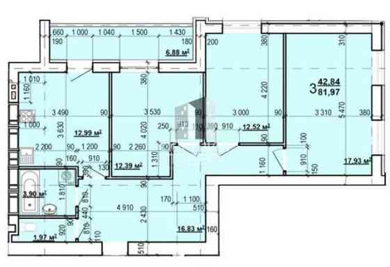 Самая большая планировка, дом "свечка" 4 этаж ЖК Мира3 Харків