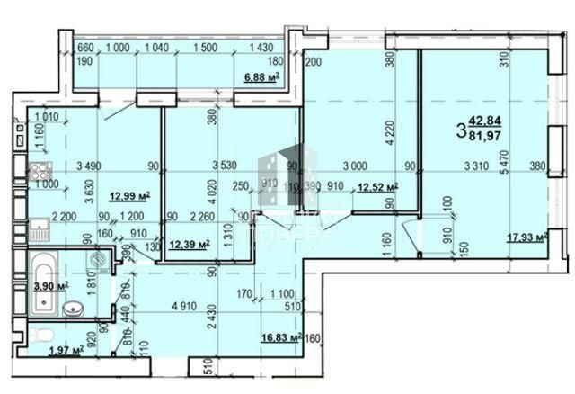 Самая большая планировка, дом "свечка" 4 этаж ЖК Мира3 Харків - зображення 1