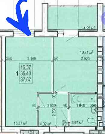 Продам реальную однокомнатную квартиру 38м в ЖК Птичка Дом 19 Сдан.L Харьков