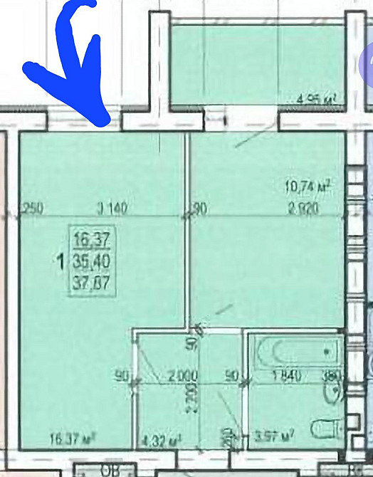 Продам реальную однокомнатную квартиру 38м в ЖК Птичка Дом 19 Сдан.L Харьков - изображение 2