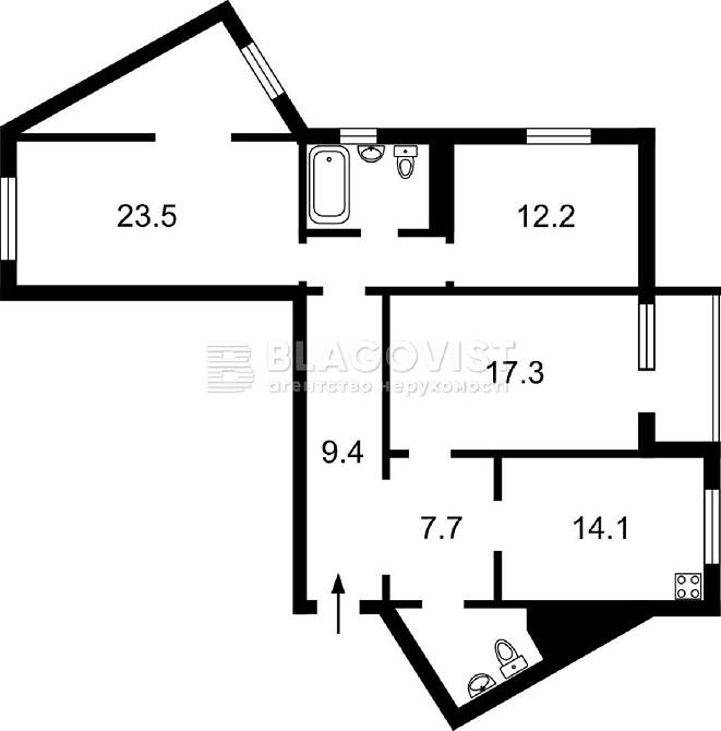 3 к (100 кв.м)Пр.Європейского Союзу (Правди),31А.Ужвій.Варшавський Киев - изображение 5