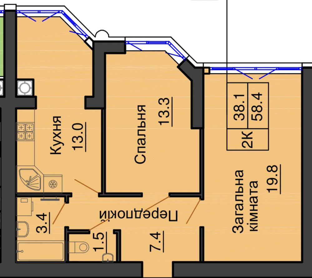 ЖК Софія РЕЗИДЕНС 2-кім 58 м2 повністю готовий будинок Софіївська Борщагівка - зображення 1