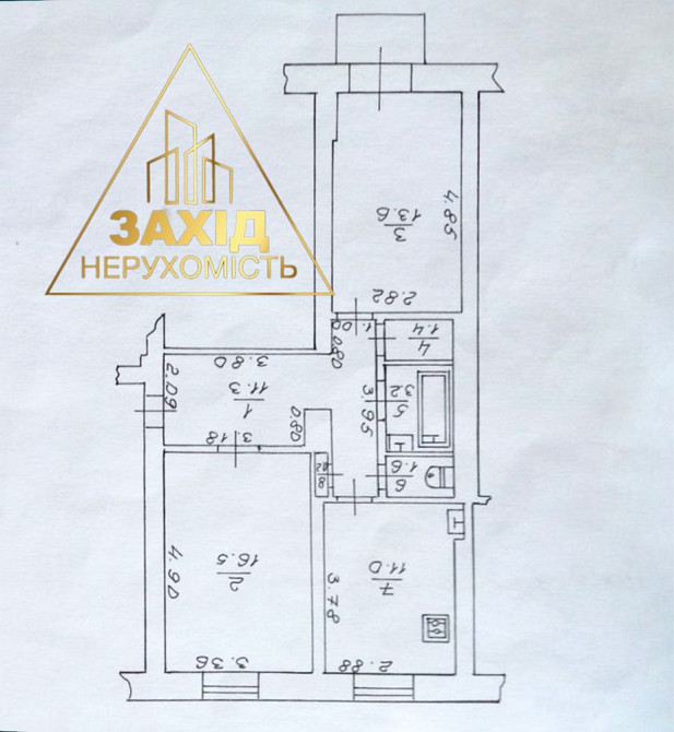 Сталінка 2к! 3 поверх! пр.Волі! 59,2 кв.м! Луцьк - зображення 6