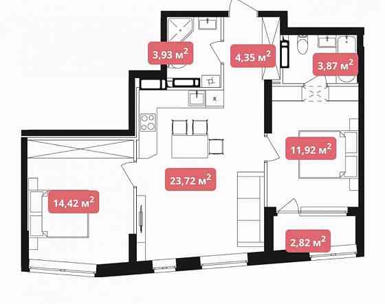 Ціна вогонь! 2-кімн. кв-ра 65 метрів ЖК Svitlo Park Видубичі Киев