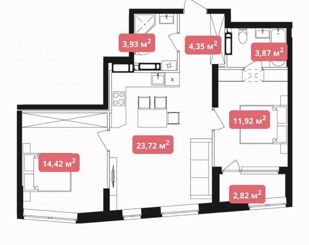 Ціна вогонь! 2-кімн. кв-ра 65 метрів ЖК Svitlo Park Видубичі Киев - изображение 4