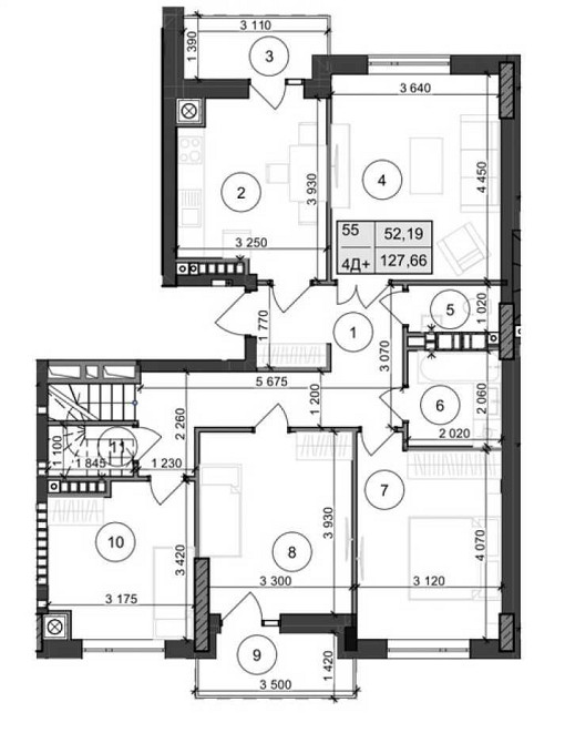 Продаж 4-кімнатної квартири з терасою, 129,7 м2, Щирецька, 55, єОселя Львів - зображення 5