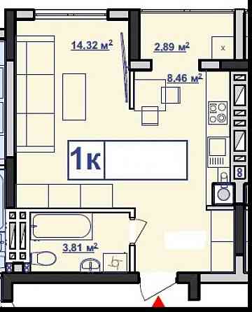 Компактна ОДНОкімнатна квартира біля парку Ивано-Франковск
