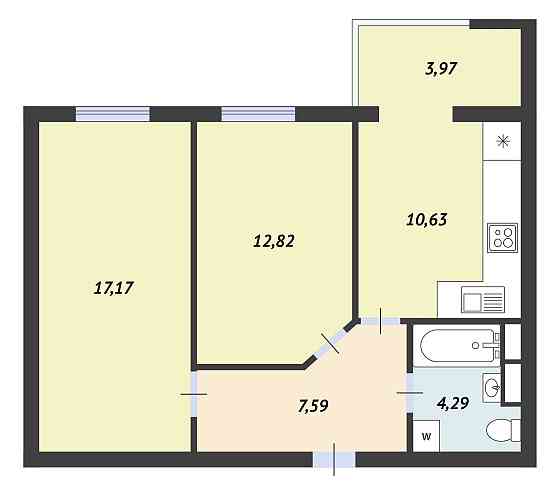 продаж 2к квартири У-квартал (Затишний) Перепоступка Готова до ремонту Софіївська Борщагівка