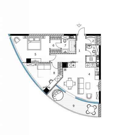 Видова 2к квартира 92м2 ЖК Taryan Towers, вул. Іоанна Павла II, 12 Київ