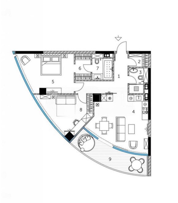 Видова 2к квартира 92м2 ЖК Taryan Towers, вул. Іоанна Павла II, 12 Київ - зображення 5