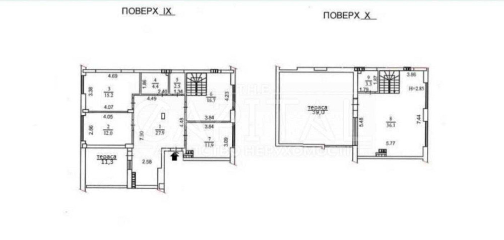 Продаж дворівневого пентхаусу 145м2, з двома терасами, ЖК Рибальський Київ - зображення 2