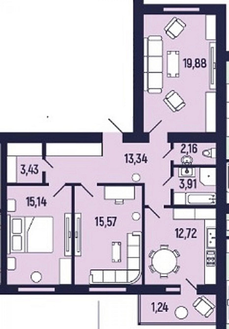 Продається 3к квартира в новобудові з котлом Івано-Франківськ - зображення 3