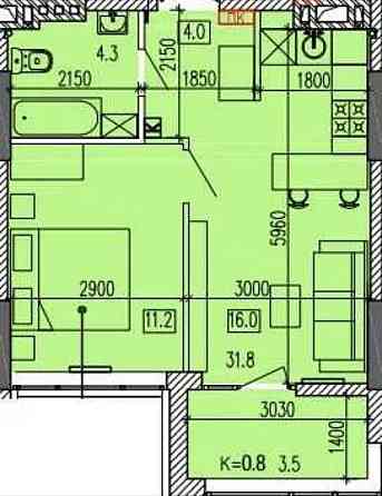 Терміновий продаж !! Перемога 1 ком новобудова  23700 Дніпро