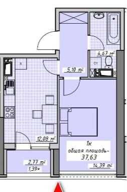 ЖК Атмосфера, 1-комнатная квартира, 2 Секция - сдана, Аркадия Одесса - изображение 8