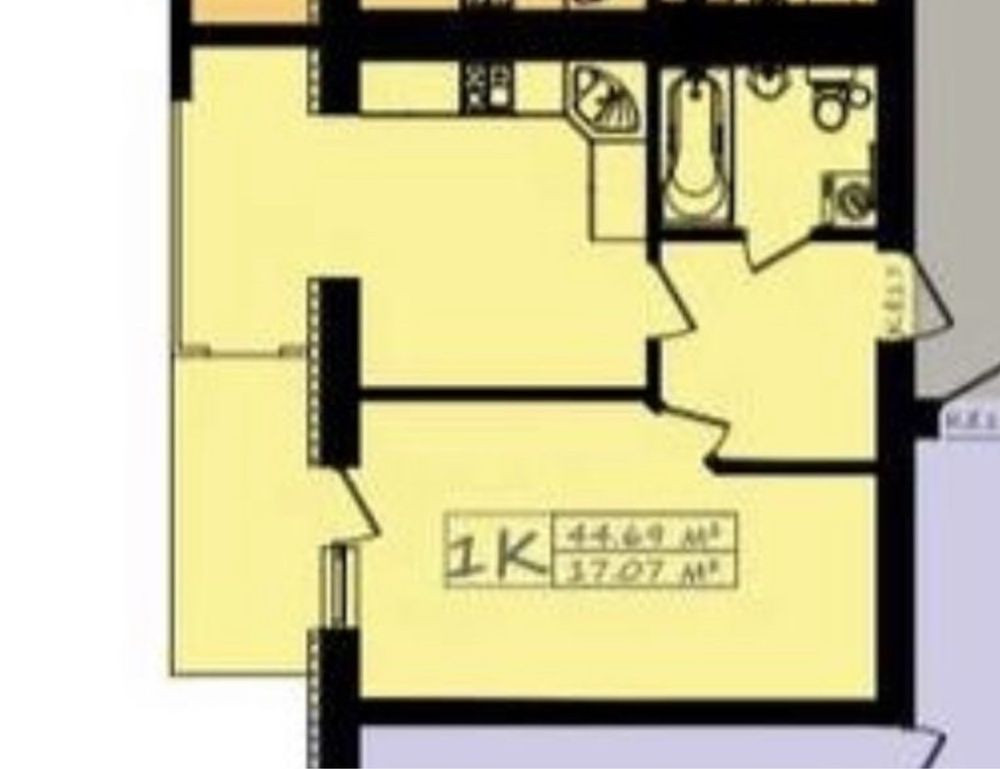 Новобудова 1к квартира 44,65 кв Тарасово - изображение 1