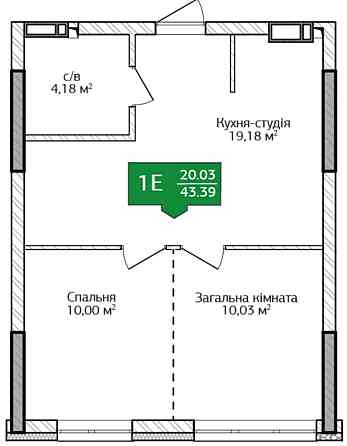 Квартира в Центральному парку - 2к! Без комісії! Ирпень
