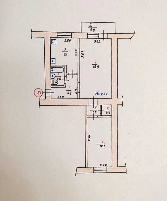 Двокімнатна квартира в Металургійному  районі Кривой Рог - изображение 1