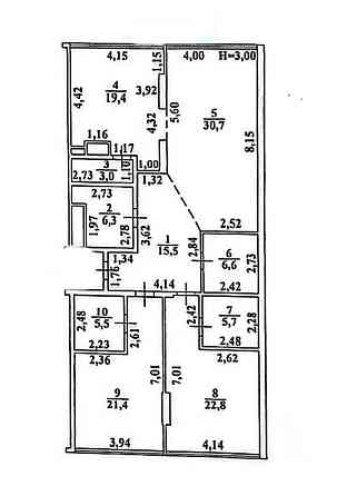 3к. квартира Французский бульвар. Аркадия Одесса
