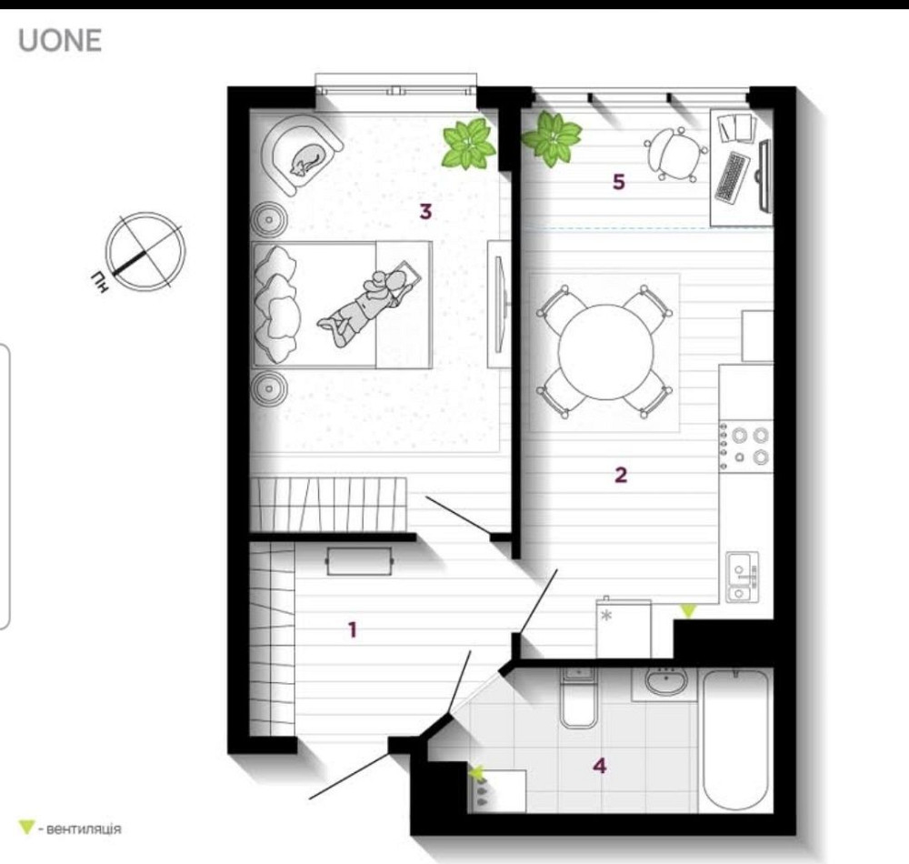 Однокімнатна квартира, сирець, Позитрон, Каскад Івано-Франківськ - зображення 3