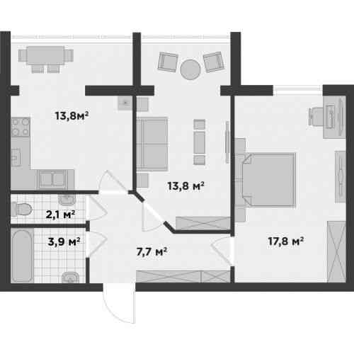 Двокімнатна квартира 49500$/60м2 Буча! Ціна під ключ Буча