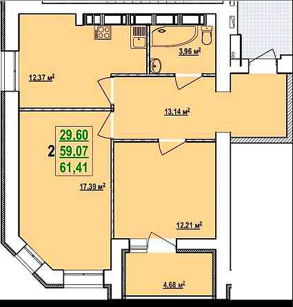 Продам реальную лучшую двухкомнатную квартиру в ЖК Левада 2 .L Харьков